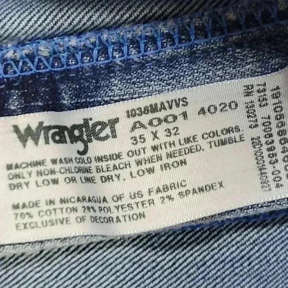 Wrangler Men's Cowboy Cut Slim Fit Jeans Vintage Stone 35 X 31 1036 mavvs - Picture 5 of 8